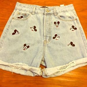 Mickey Mouse Denim Shorts